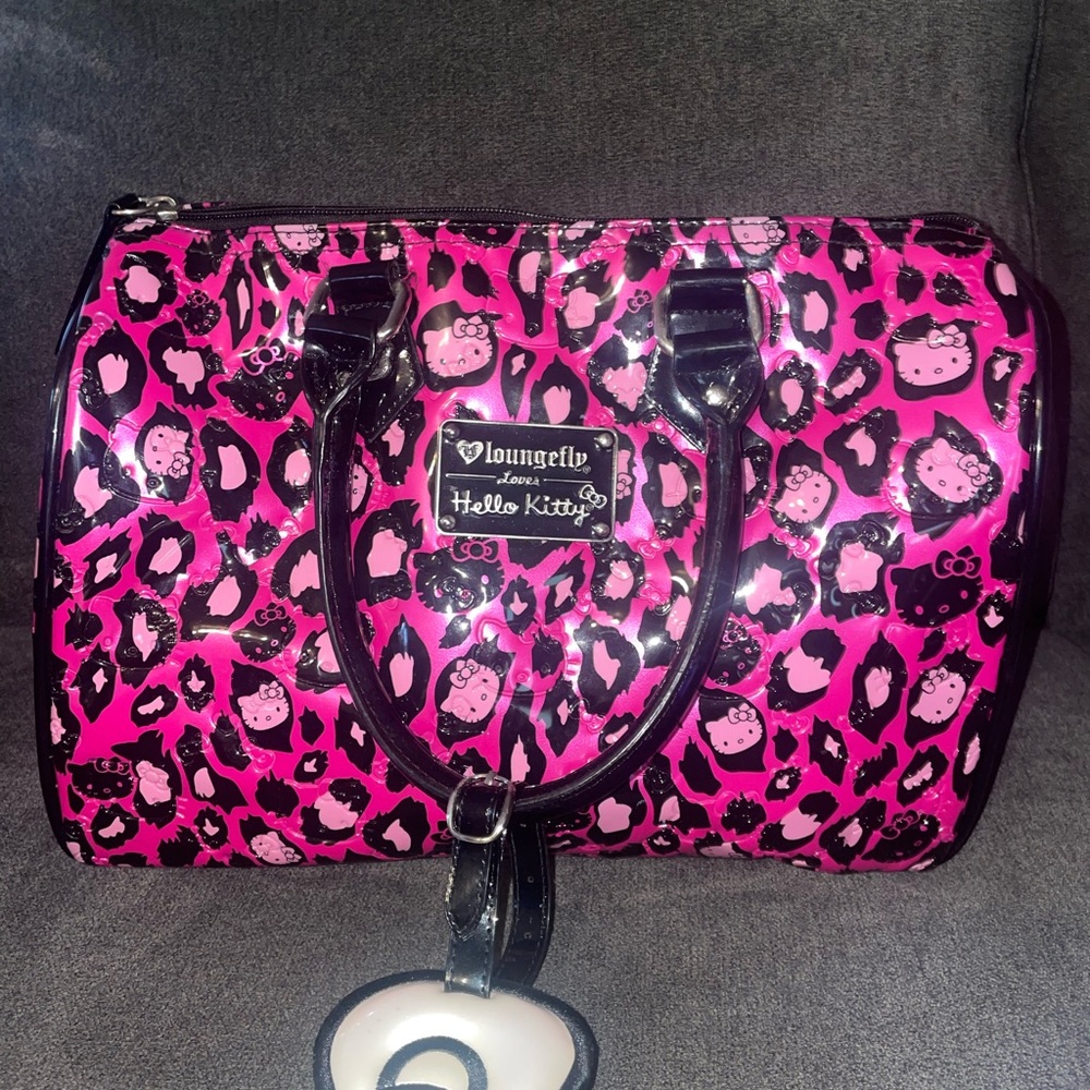 Loungefly Hello Kitty Pink and Black Satchel Bag